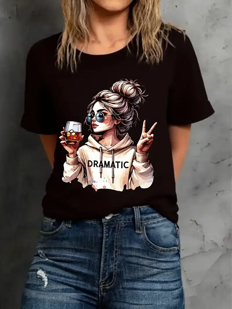 Damen-T-Shirt mit Print 3