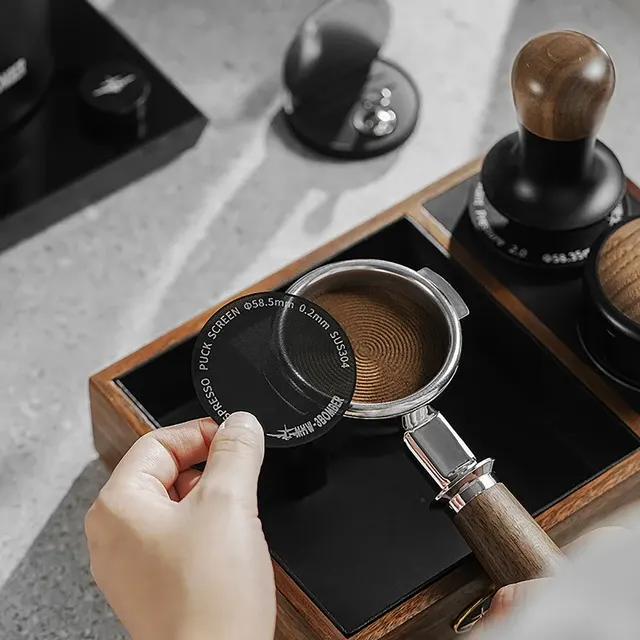 Wiederverwendbarer Metall-Puck-Sieb für Espresso 4