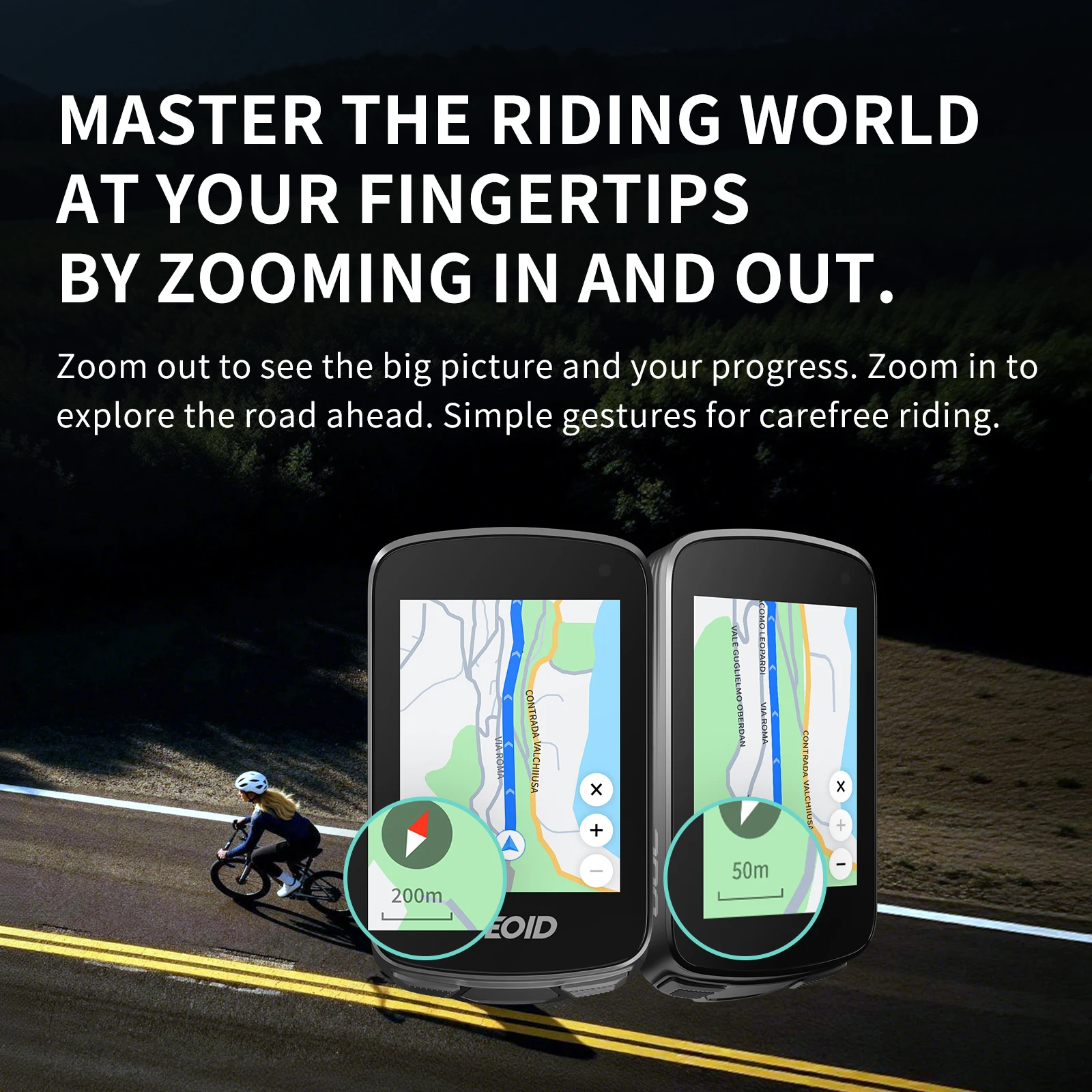 Fahrradcomputer mit GPS und Touchscreen 3