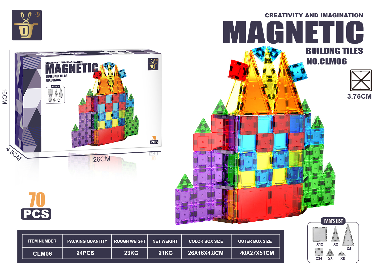 Magnetische Bausteine Set für Kinder 4