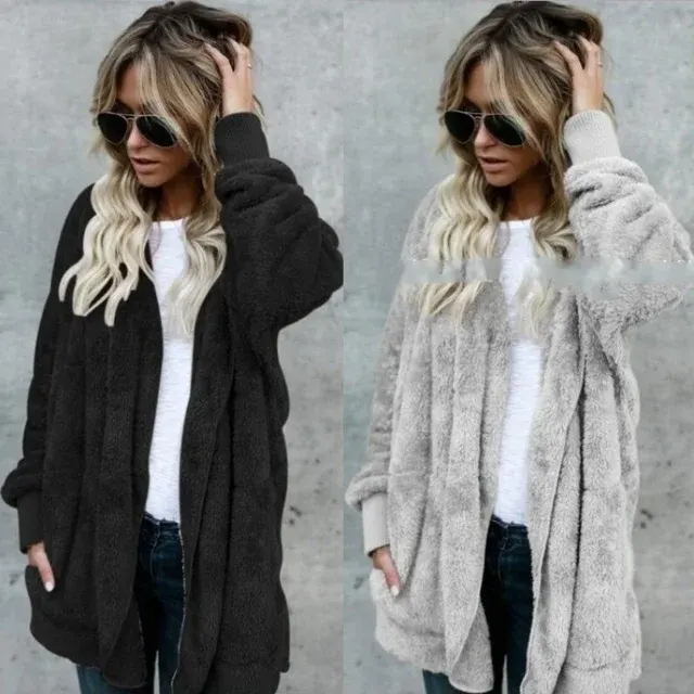 Fleece-Strickjacke 4