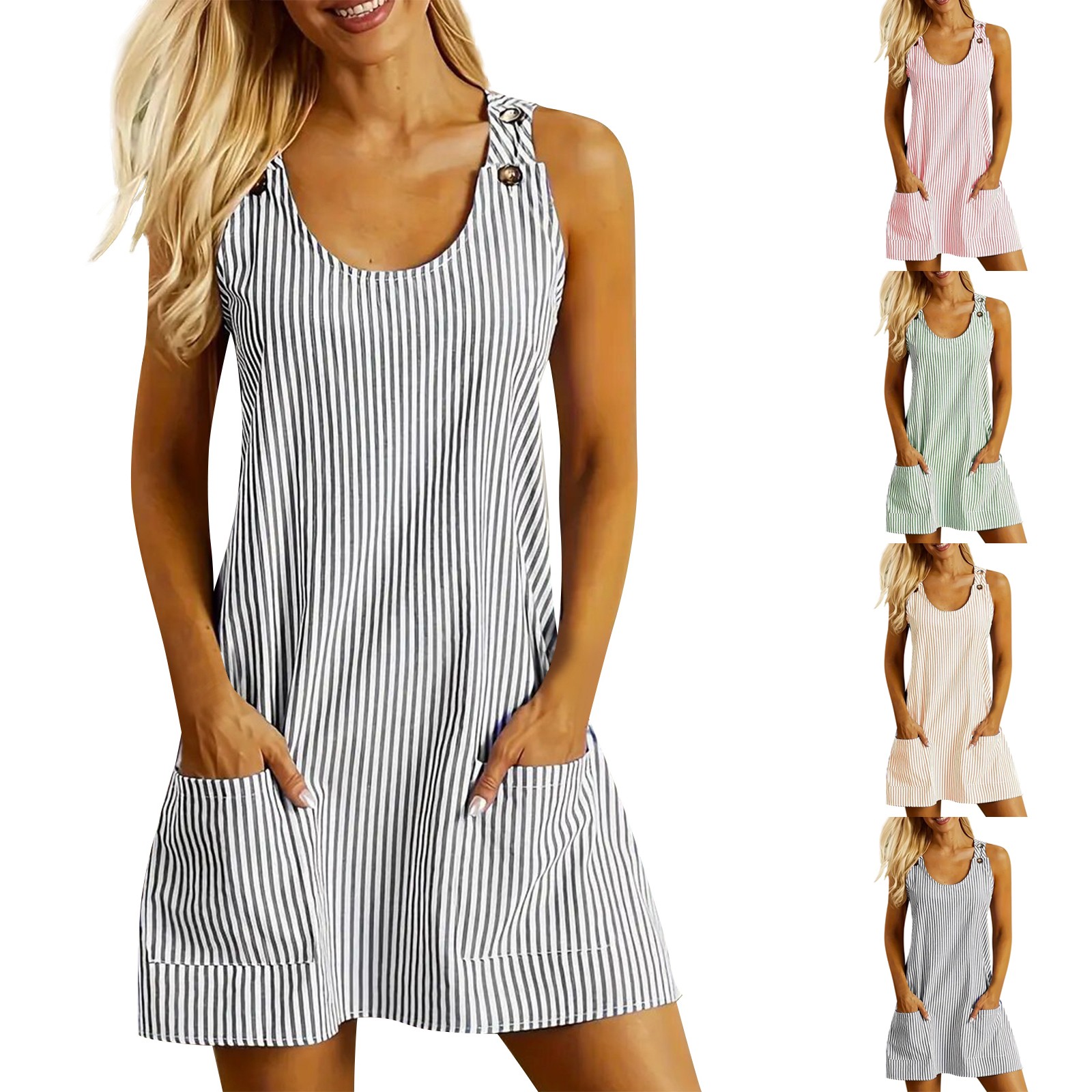 Gestreiftes Minikleid