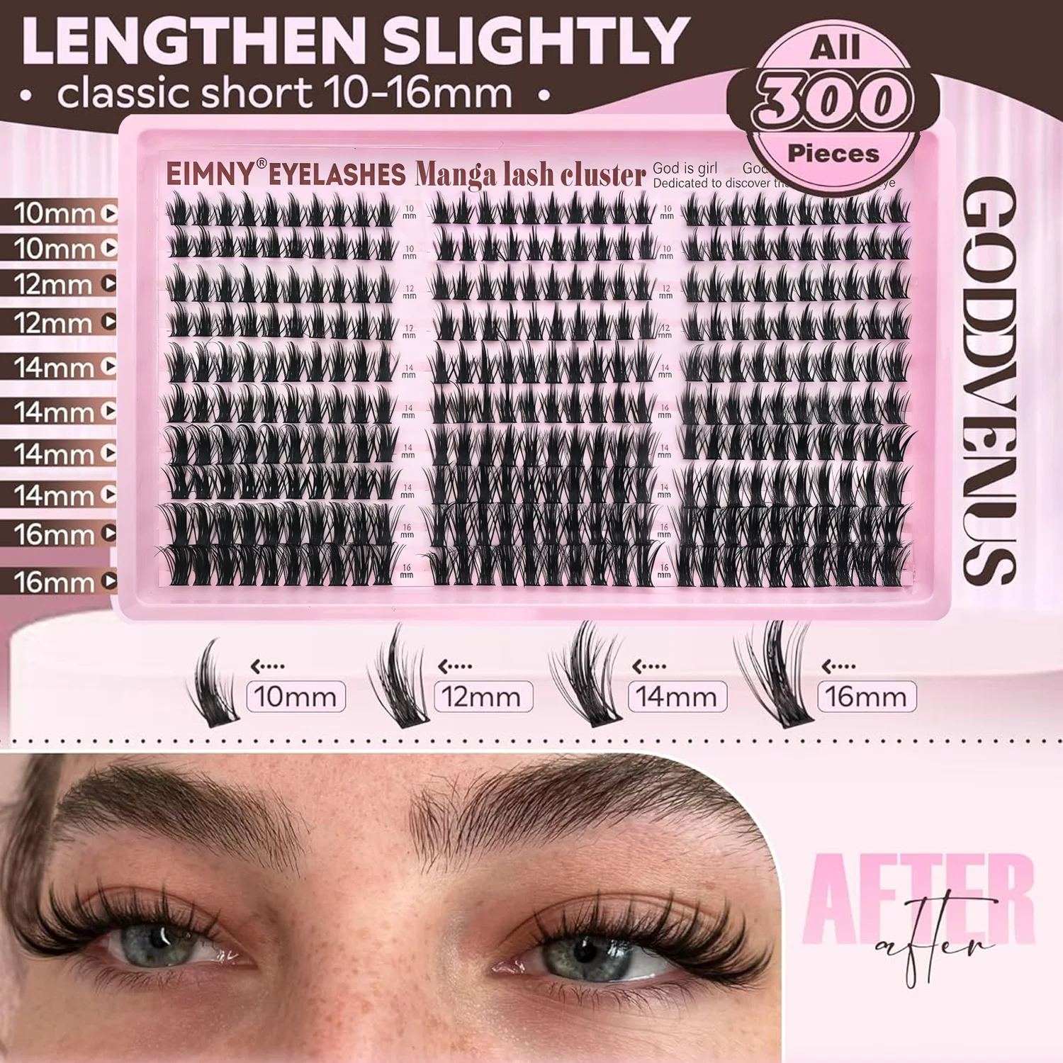 Manga-Wimpern-Cluster-Set 4