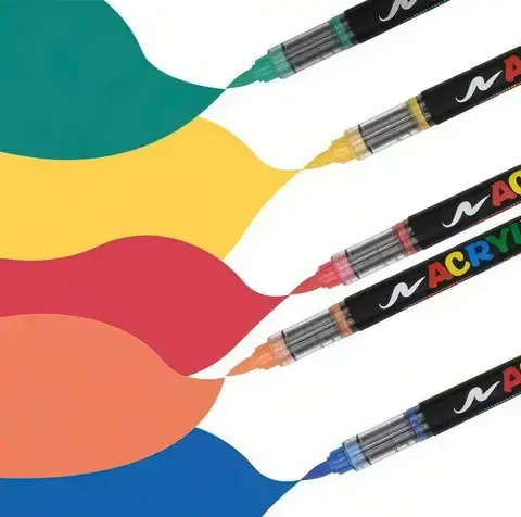 Acryl-Pinselmarker-Set mit 12 bis 120 Farben
