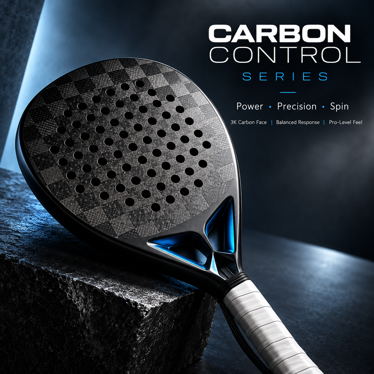 Carbon-Padelschläger mit Diamantform und EVA-Kern 2