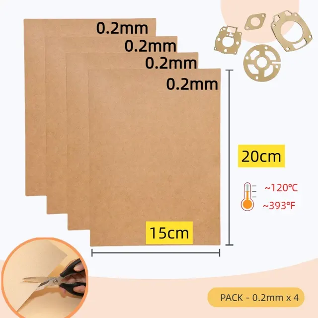 Hitzebeständige Motordichtungspapier-Bögen 0,2 mm 2