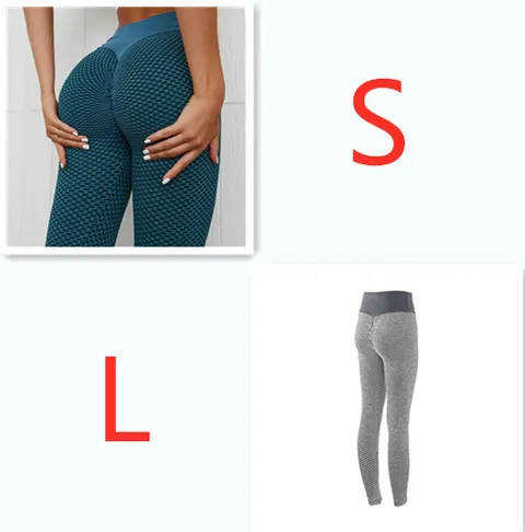 Nahtlose High-Waist Leggings mit Karomuster