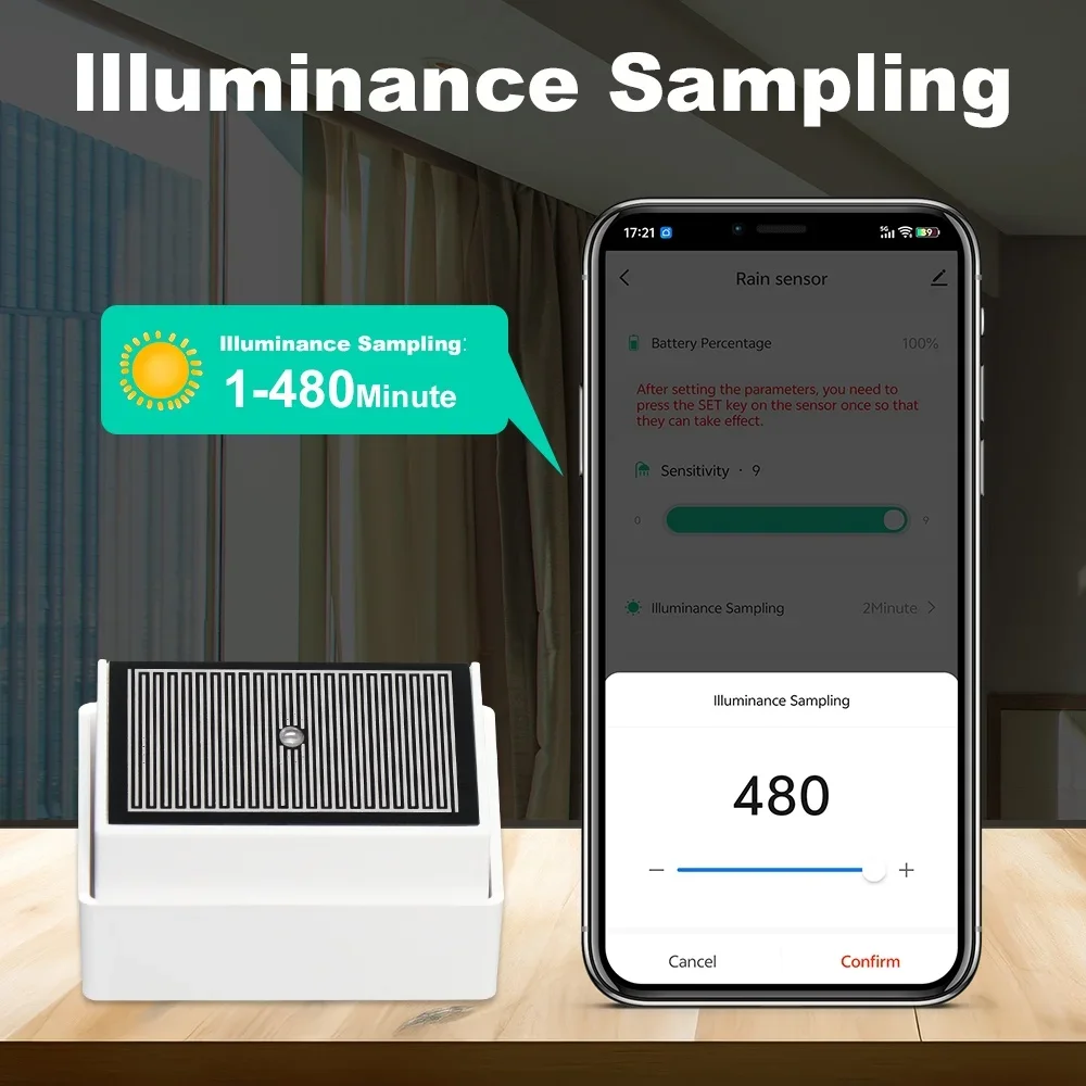 Zigbee Regensensor mit Lichtsensor, IPX4 Outdoor 4