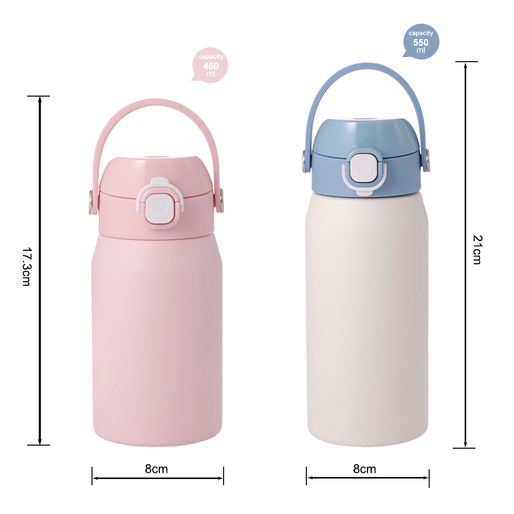 Isolierte Edelstahl Kinderflasche 450 ml auslaufsicher 2