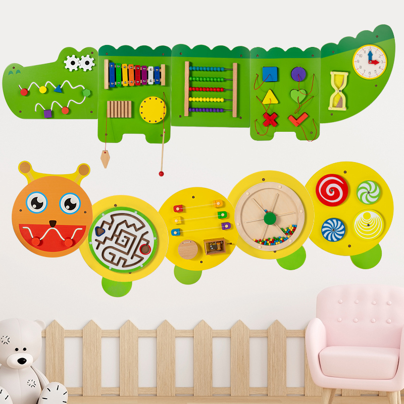 Holz Montessori Wand Lernpaneel für Kinder 2