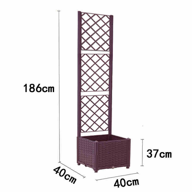 Braune Pflanzgitter-Hochbeet mit Drainage 2