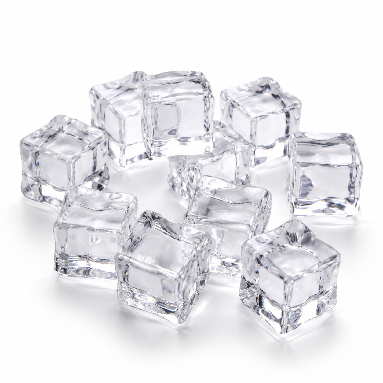 Transparente quadratische Eiswürfelform aus PMMA 2