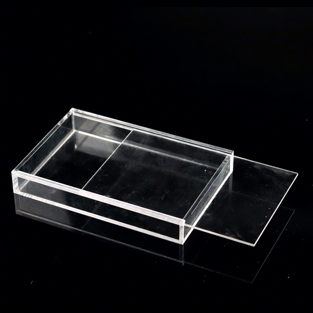 Modernes Acryl-Regal mit Organizer-Box