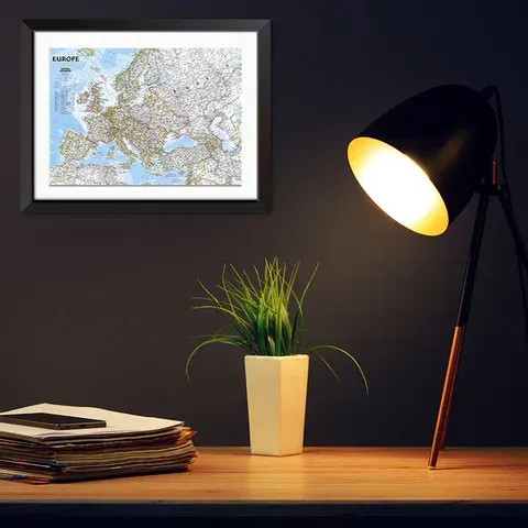 Faltbares Vintage-Europakarten-Poster