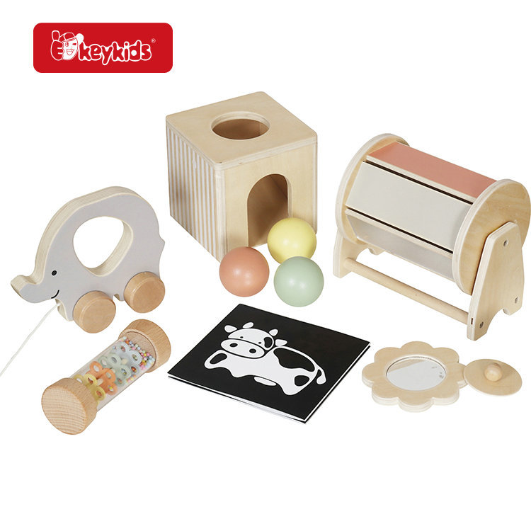 6-in-1 Montessori Holz-Sinnesspielset ab 0 Monaten