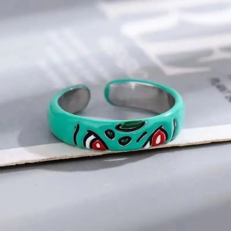 Verstellbarer Anime-Silberring S925 2