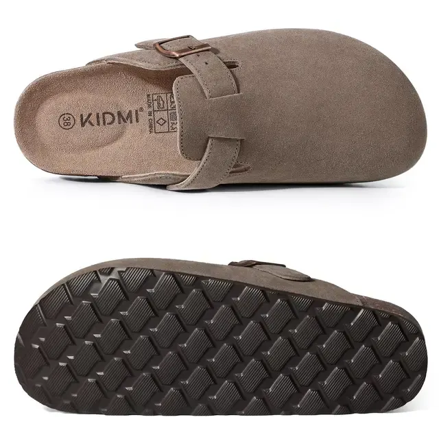 Wildleder-Clogs mit Korksohle 3