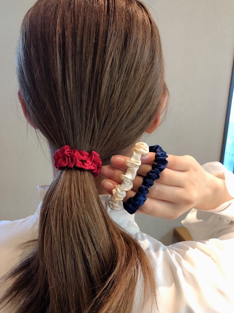 6er-Set Satin-Haarbänder mit Polka-Dots 3