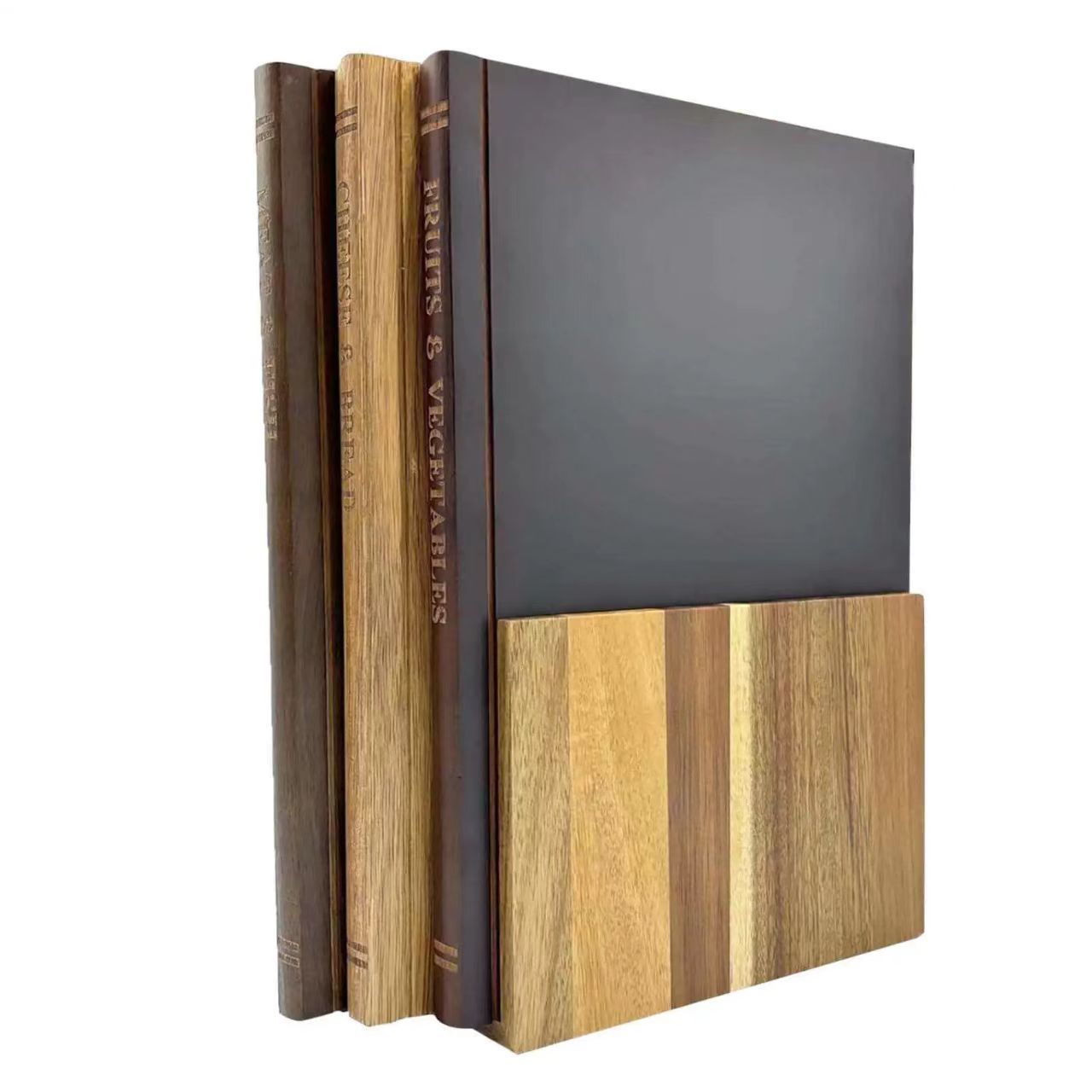 Akazienholz Buchform Schneidebrett Set