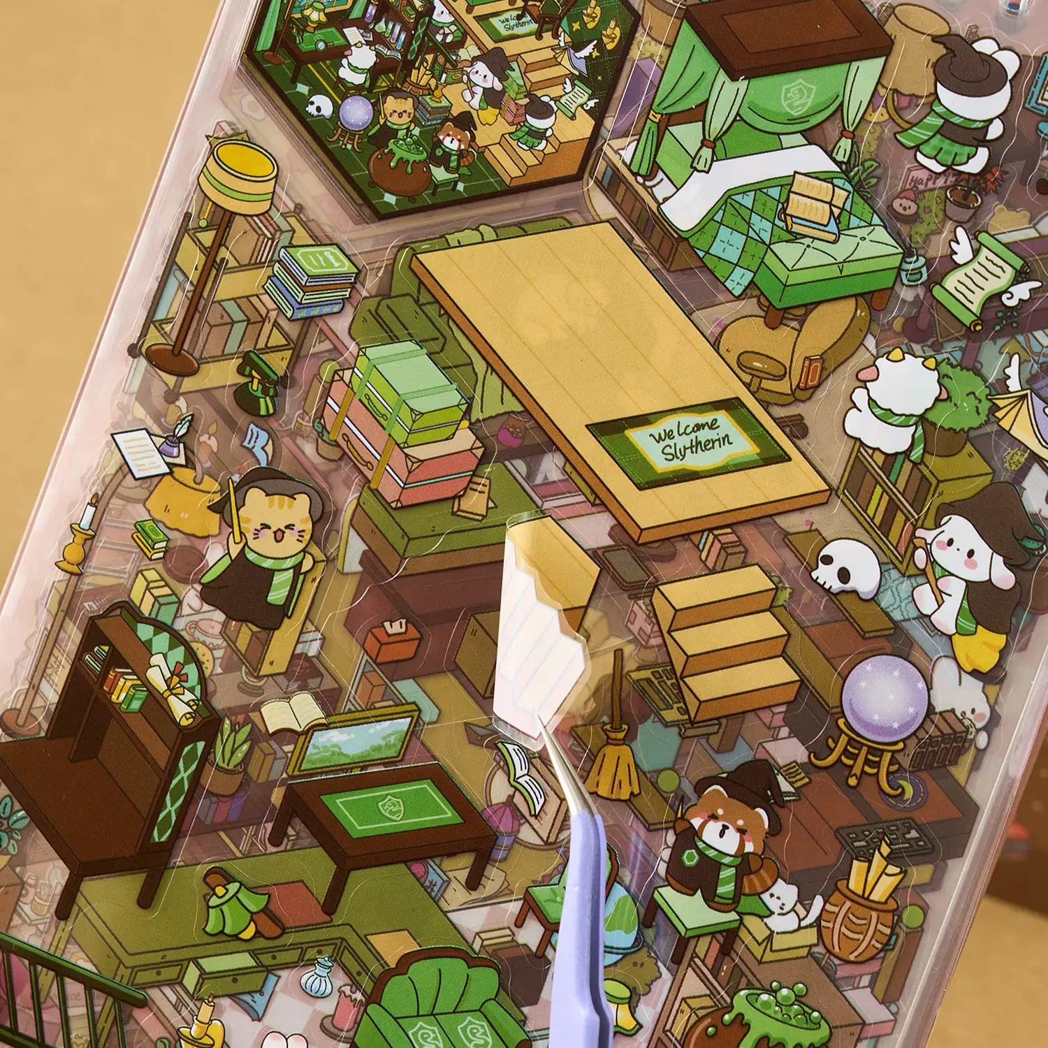 3D-Landschafts-Stickeralbum mit 40 Motiven 2