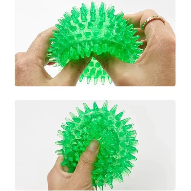 Quietschender TPR-Stachelball für Hunde 4