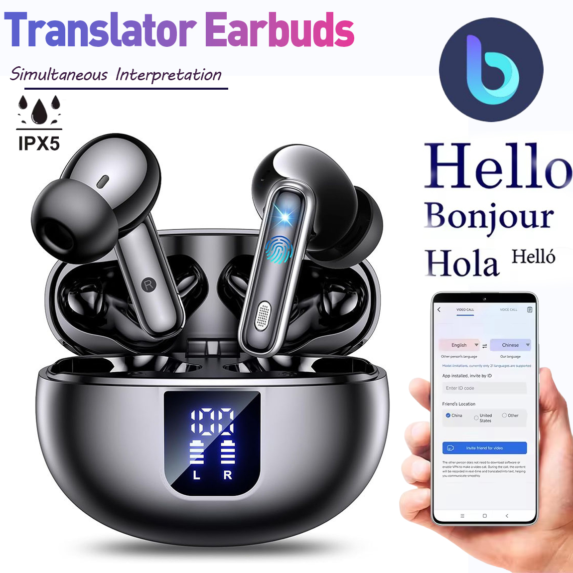 Kabellose Bluetooth-Kopfhörer mit Geräuschunterdrückung