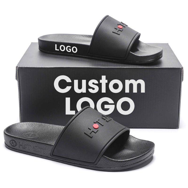 Schwarze PVC-Sandalen für Herren