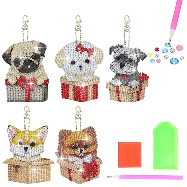 Diamond-Painting-Schlüsselanhänger-Set 4