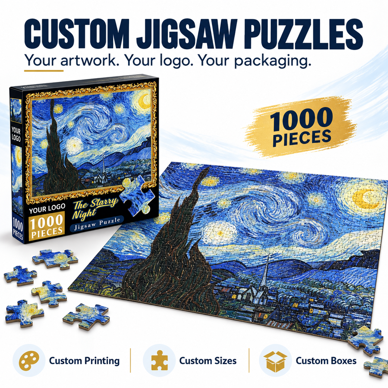 Sternennacht-Puzzle 1000 Teile Stanzform Karton