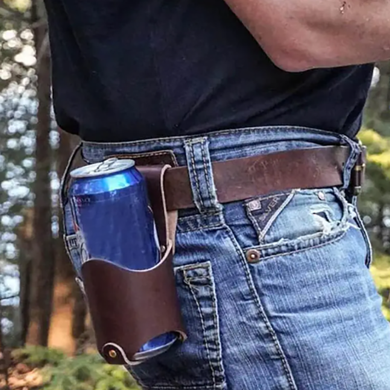 PU-Leder Bierflaschenhalter zum Umhängen
