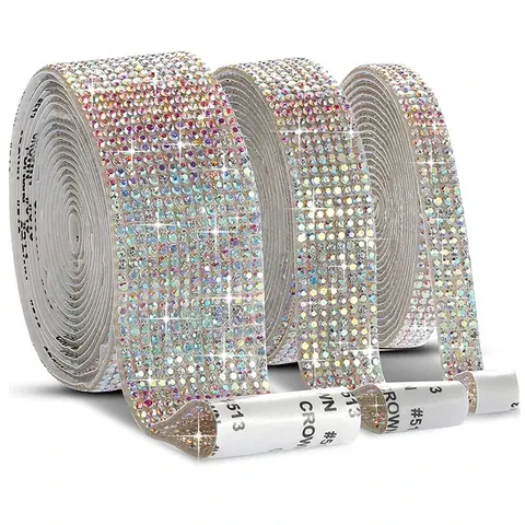 Selbstklebendes Diamantband mit Kristall-Strass
