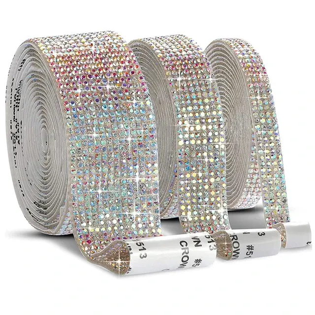 Selbstklebendes Diamantband mit Kristall-Strass 1