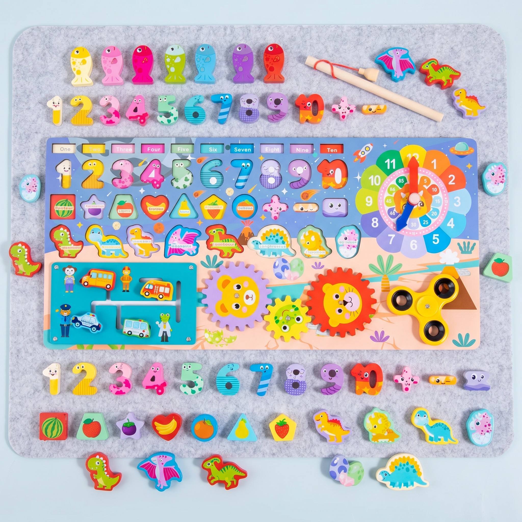 Holz-Montessori-Steckspiel für Kleinkinder 2