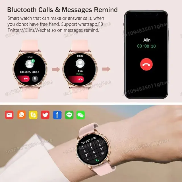 Bluetooth-Smartwatch für Damen und Herren, Fitness 2