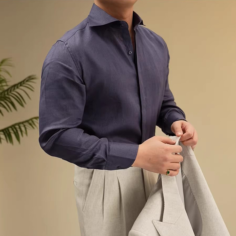 Italienisches Herren-Leinenhemd, Business Casual 3
