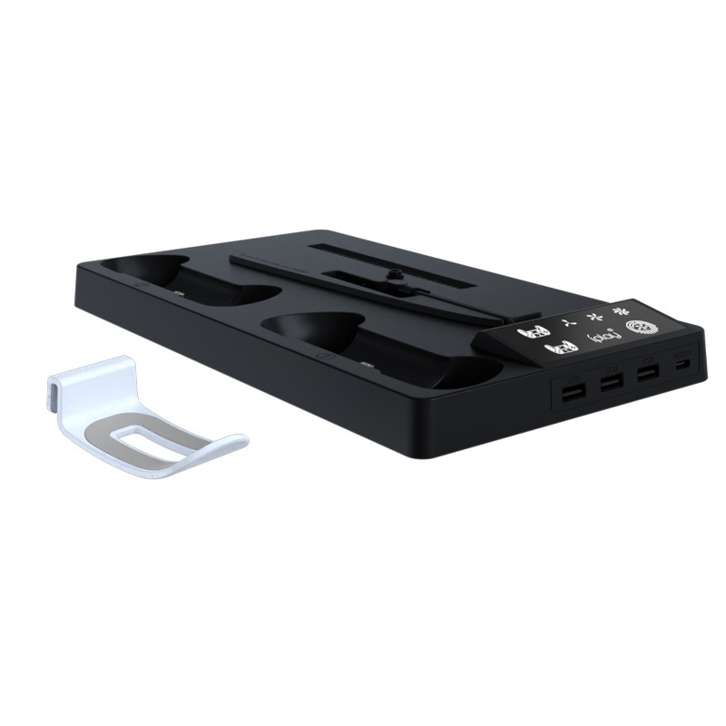 PS5 Slim Kühlständer mit Headset-Halter 4
