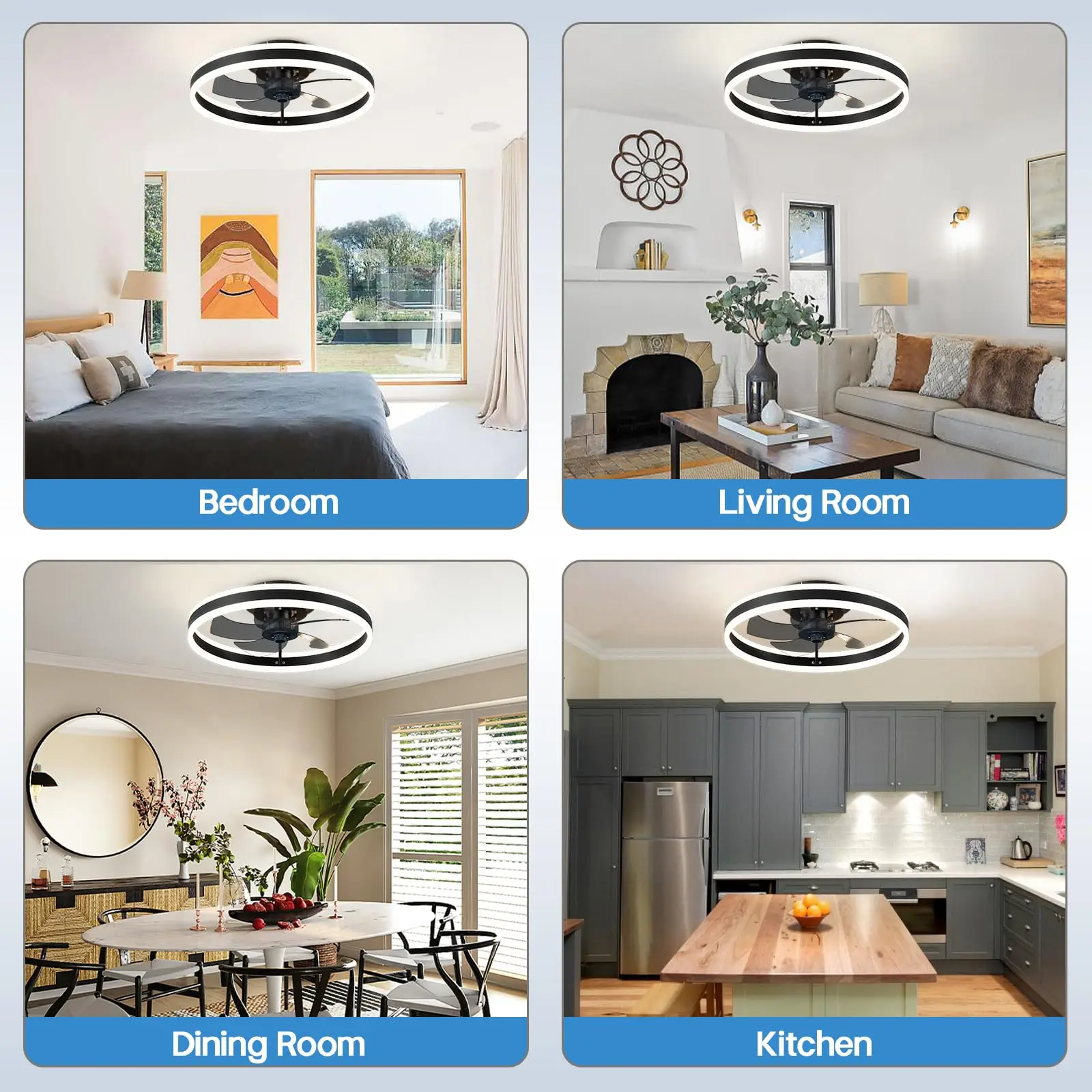 50 cm LED-Deckenventilator mit Fernbedienung 2