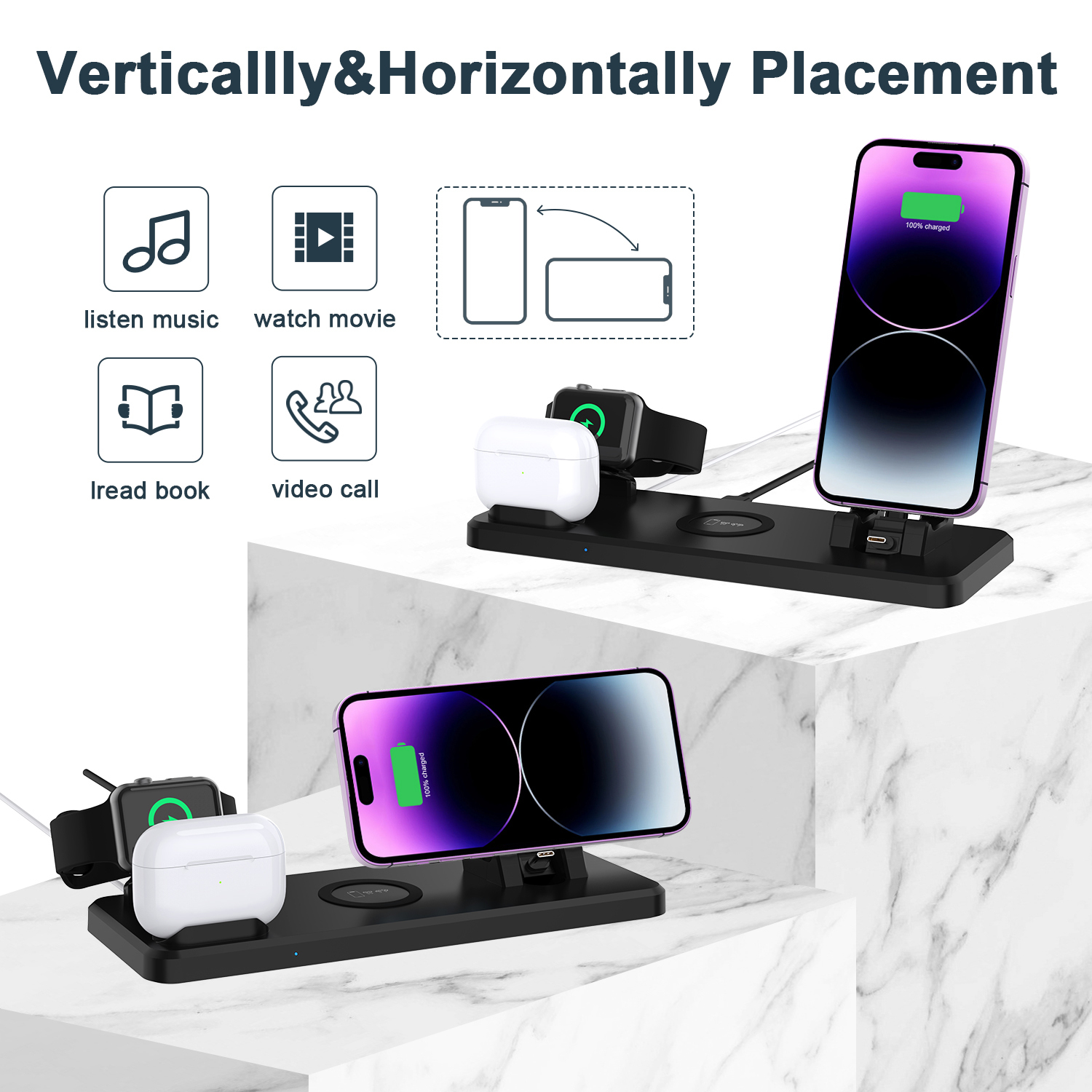 3-in-1 Ladestation kabellos 3