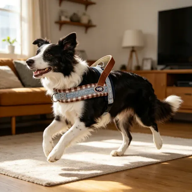 Kariertes Hundegeschirr 3
