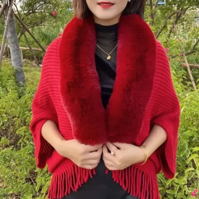 Damen-Strickcape 4