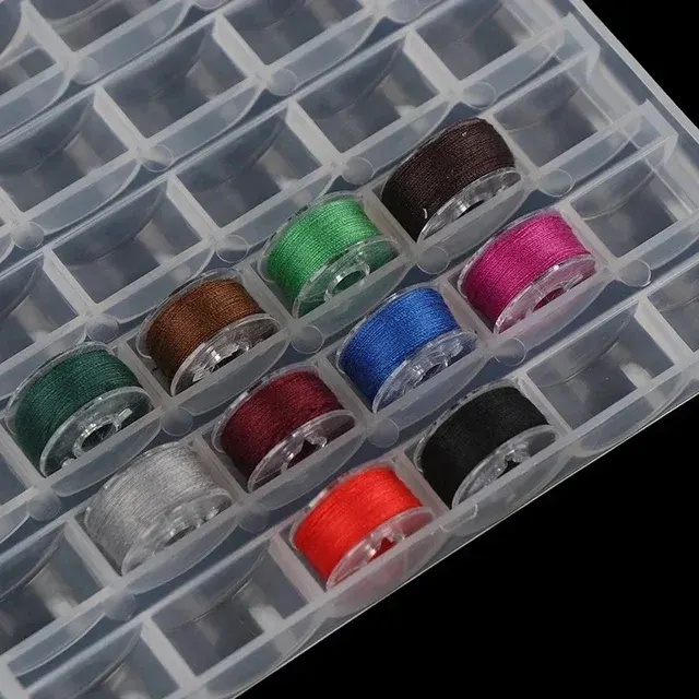 Kunststoff-Aufbewahrungsbox für 25 Nähmaschinenspulen 2