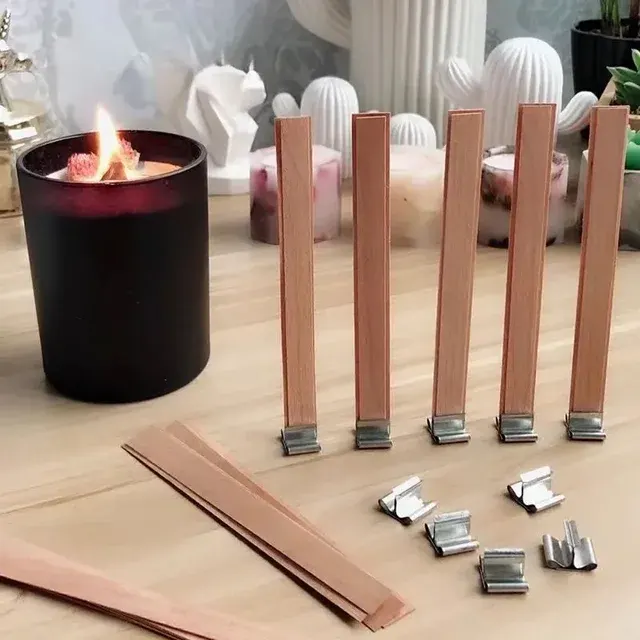Holzkerzendocht-Set 3