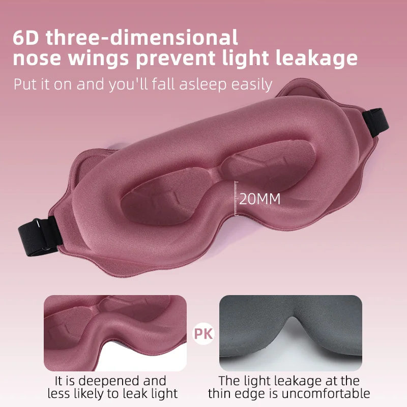 3D-Schlafmaske mit Lichtschutz für Reisen 4