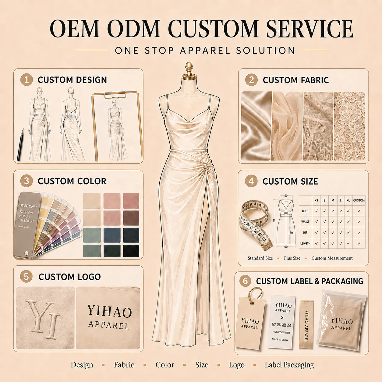 Satin-Slip-Abendkleid mit Spitze für Damen 2