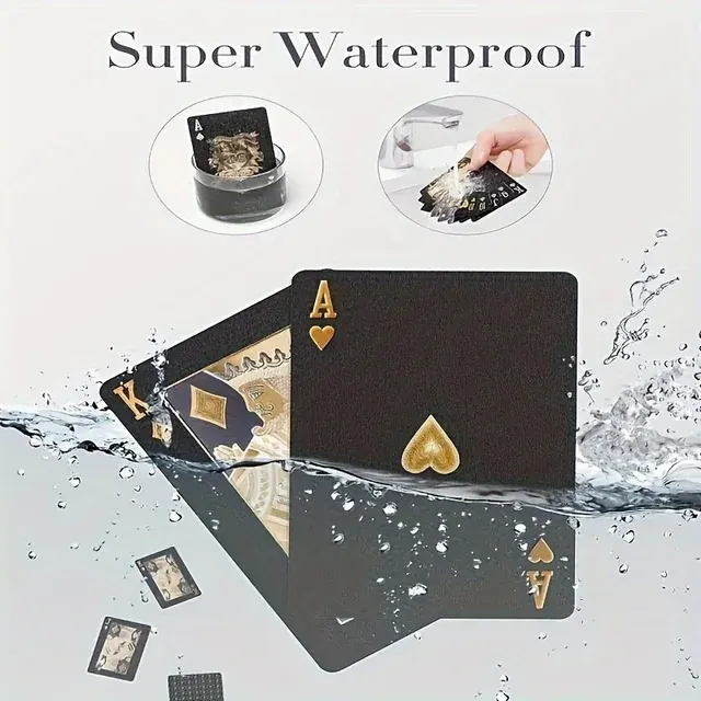 Wasserfestes Spielkartendeck in Schwarzgold 3