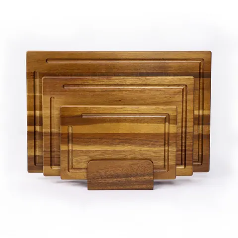 Holz Schneidebrett Set mit Halterung