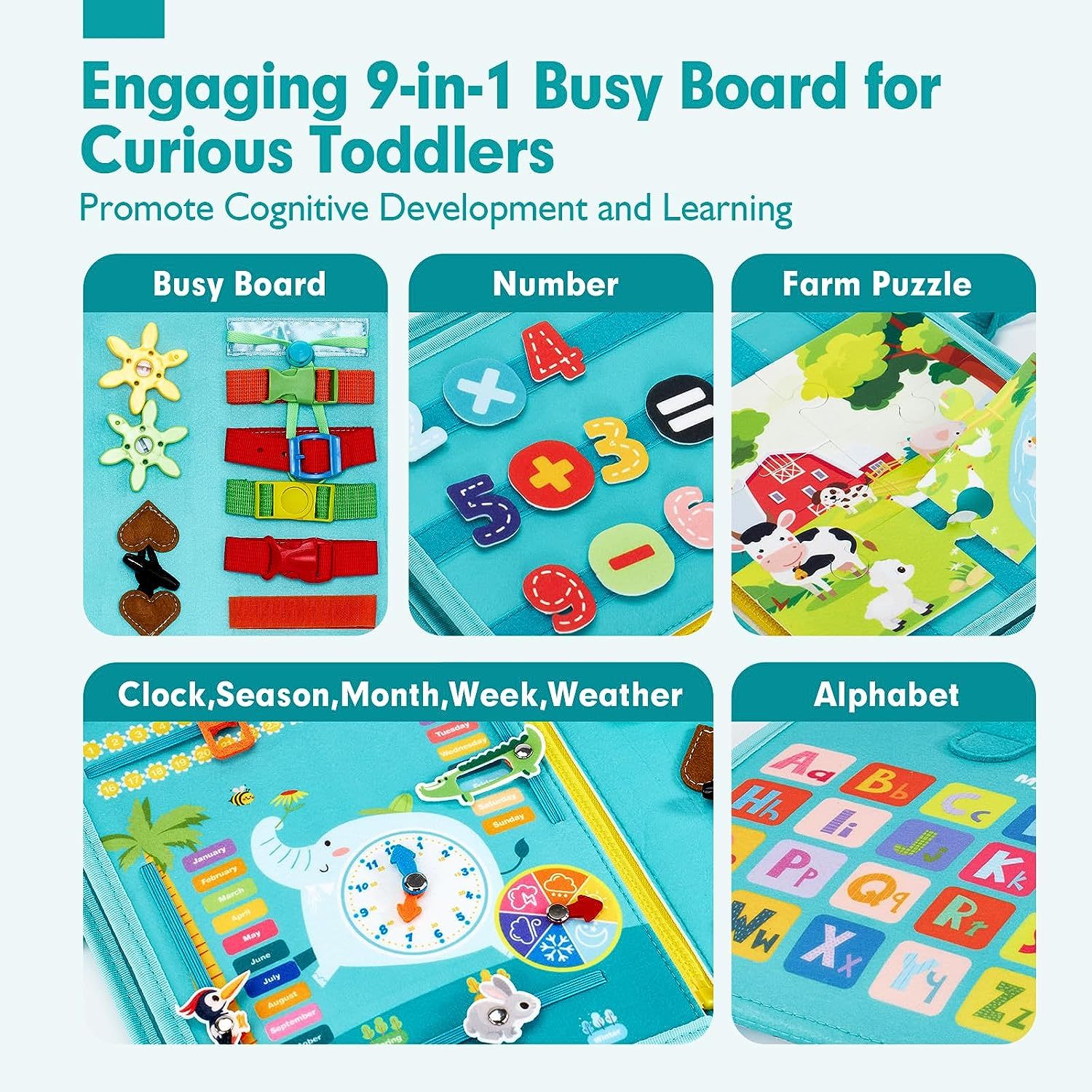 Filz Bauernhof Busy Board für Kleinkinder 3