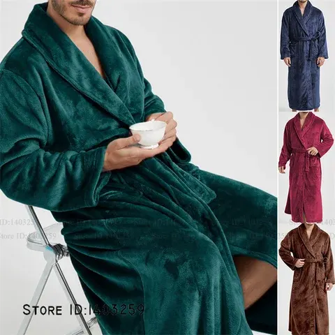 Flanell-Paar-Bademantel