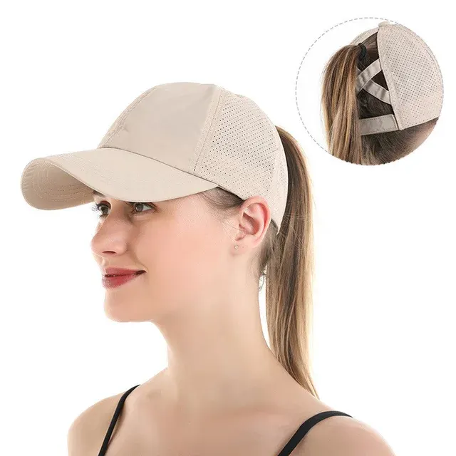 Damen-Mesh-Baseballkappe mit Pferdeschwanz-Öffnung 2