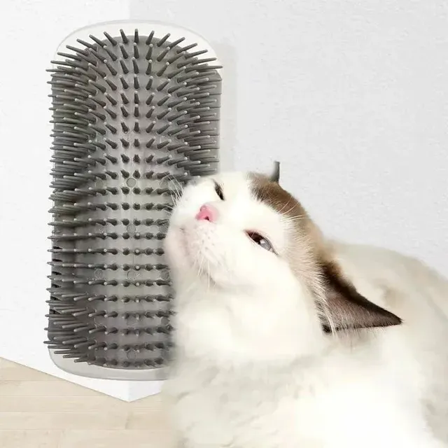 Selbstreinigende Katzen-Massagebürste für Wände 2